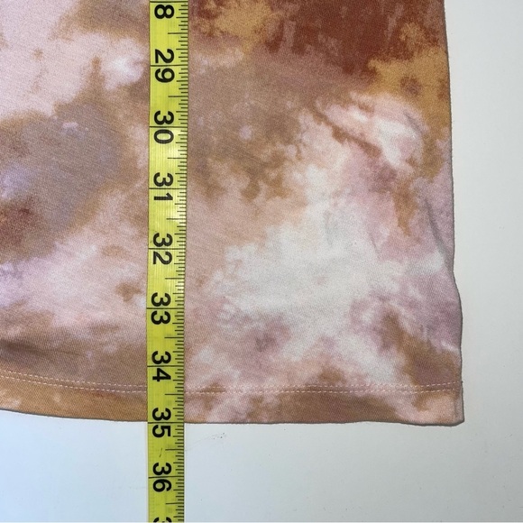 Maurices 24/7 Orange Pink Tie Dye Mock Neck Shift Dress Medium Women’s - Picture 9 of 12